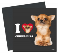 Ich liebe Chihuahuas Öko- Magnet