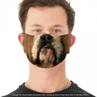 Bulldogge Gesichtsbedeckung mit Ohrschlitz