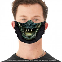 Alligator Kopf Gesichtsbedeckung mit Ohrschlitzen