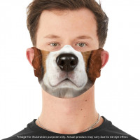 Beagle Gesichtsbedeckung mit Ohrschlitzen