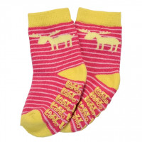 LazyOne Girls Moose Stripe Baby Socken